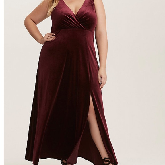 merlot velvet dress